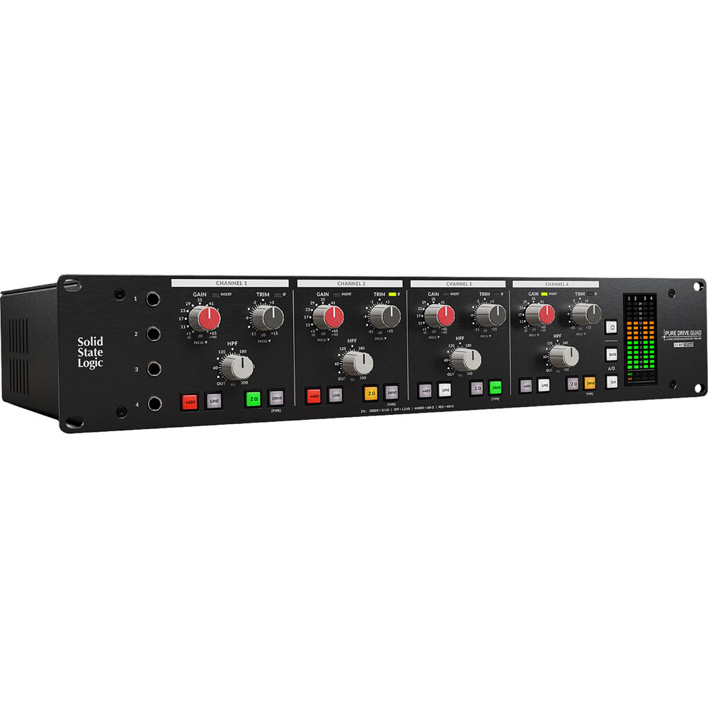 Solid State Logic Preamplificador Cuádruple PURE DRIVE QUAD 4 Canales con Conectividad AD