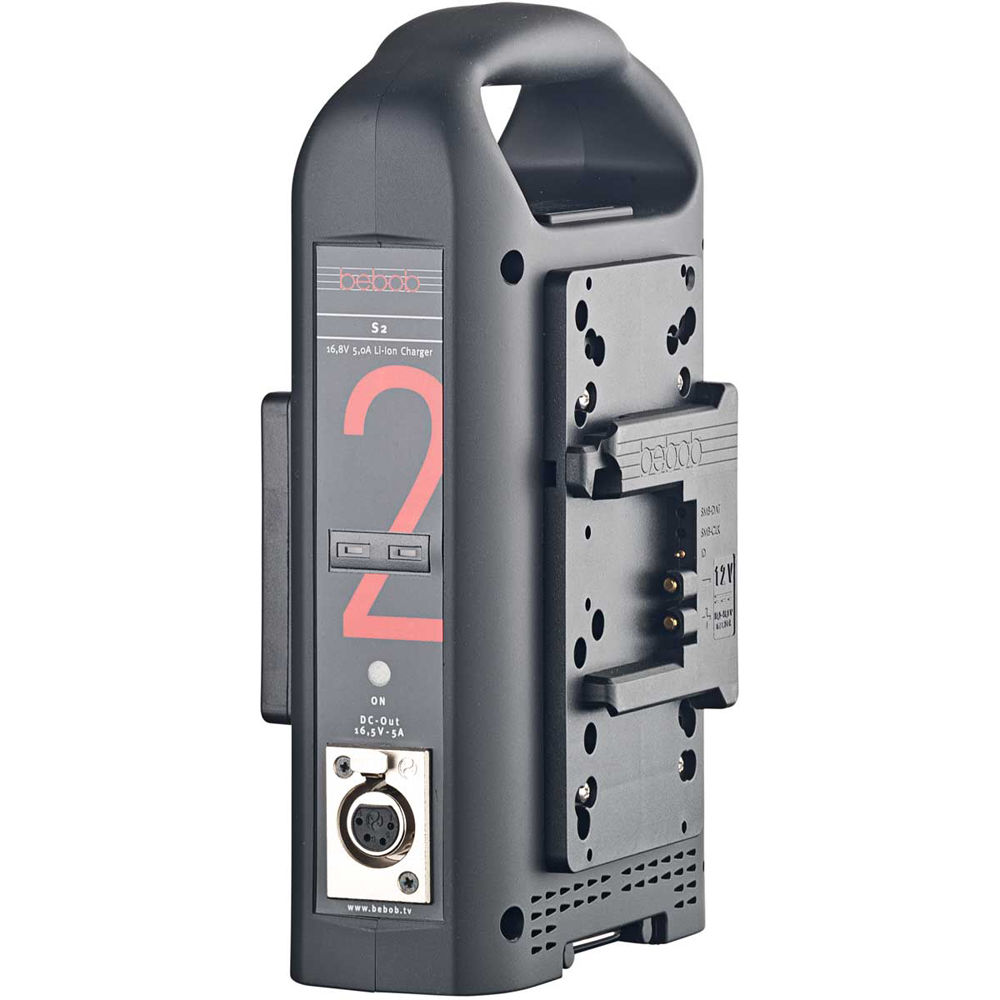 bebob Cargador Dual B-Mount con Salida XLR de 4 Pines - Carga Simultánea para 2 B-Mount,