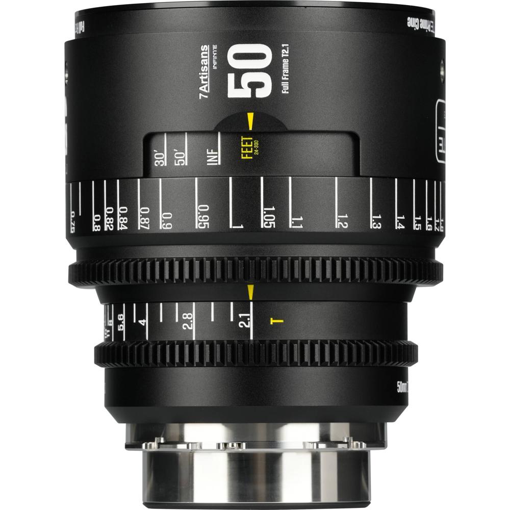 7Artisans INFINTE 50mm T2.1 Lente Cine para Canon EF - Apertura T2.1 a T22, 46.8° FOV, 12