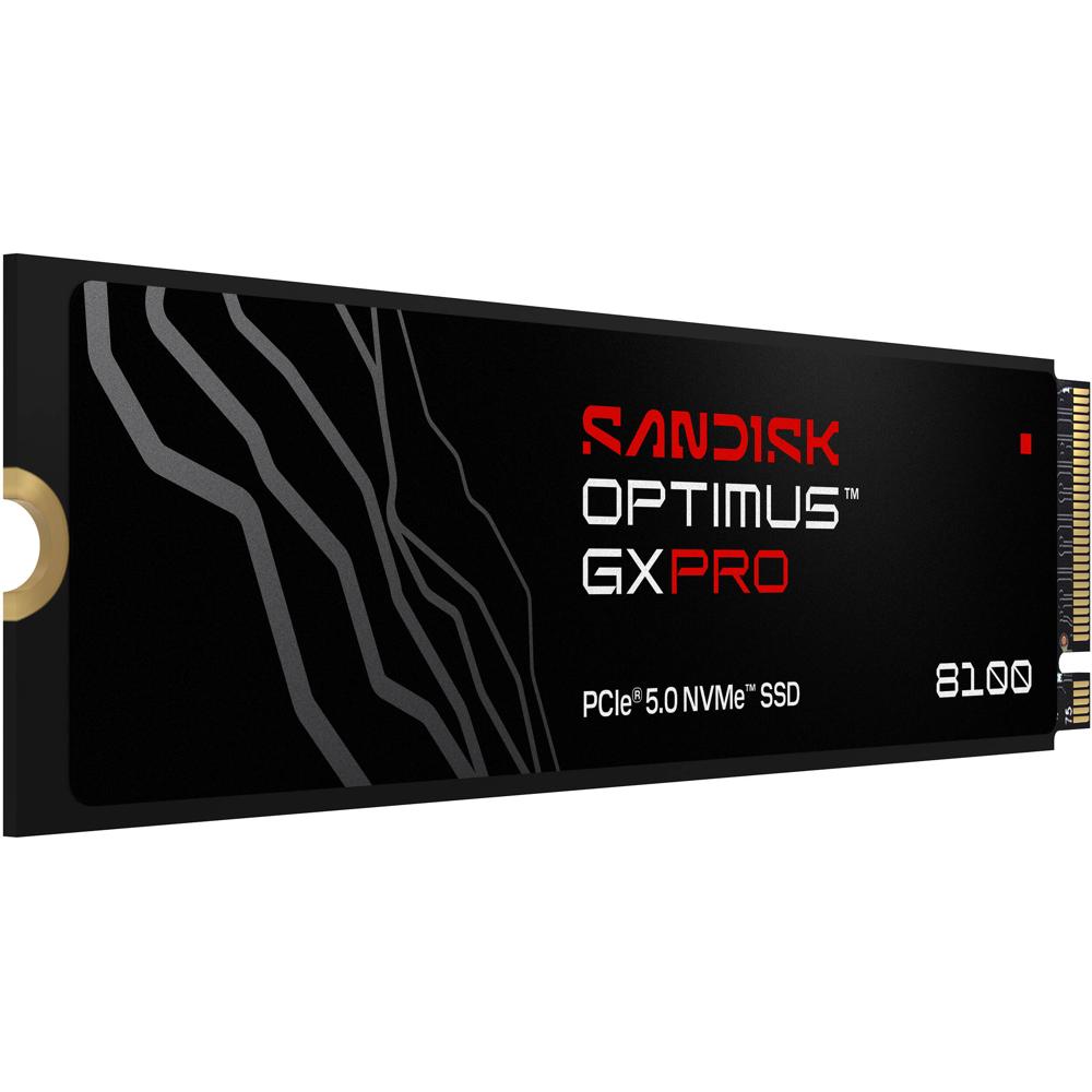 SanDisk SSD Interno M.2 2280 2TB Optimus GX PRO 8100 NVMe PCIe 5.0 - Lectura 14,900 MB/s,