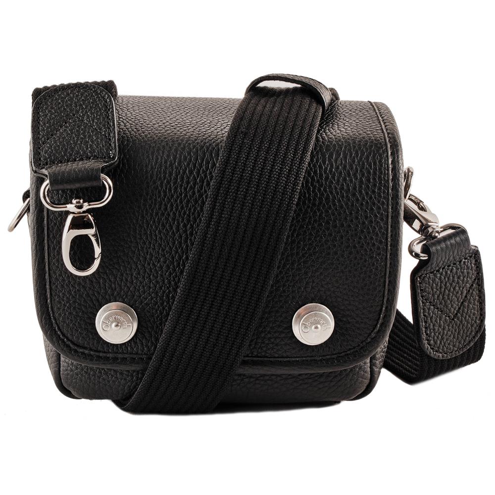 Oberwerth Charlie 2 Bolsa para Cámara Negra con Forro Rojo, Cuero de Vaca, Protector de P