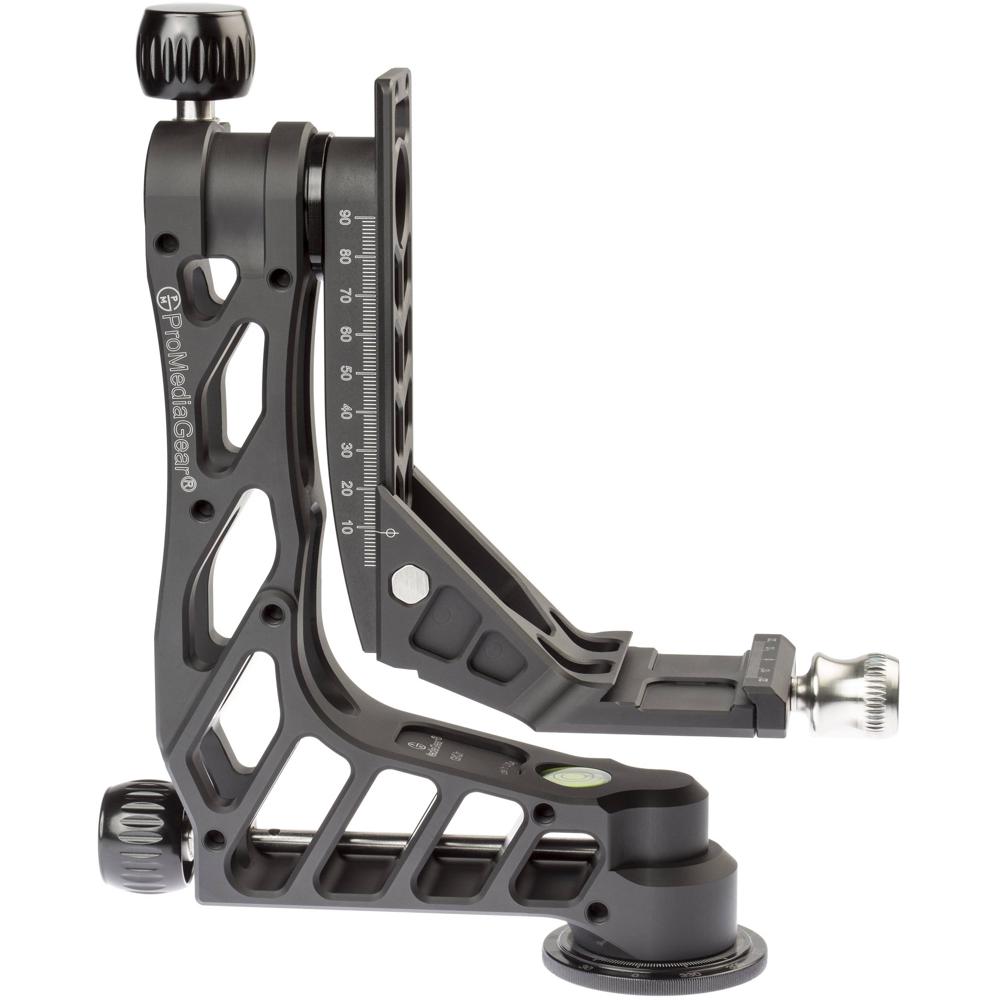 ProMediaGear GKJr Katana Pro Gimbal Head de Aluminio, Capacidad de Carga 50 lb, Altura 9.7
