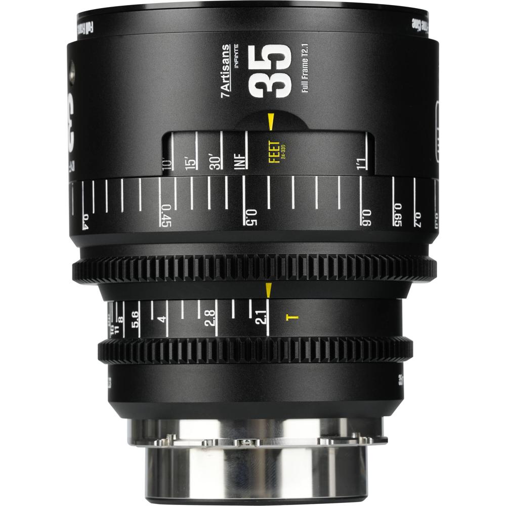 7Artisans Lente Cine INFINTE 35mm T2.1 para Canon EF - Apertura T2.1 a T22, 62.9° FOV, 14
