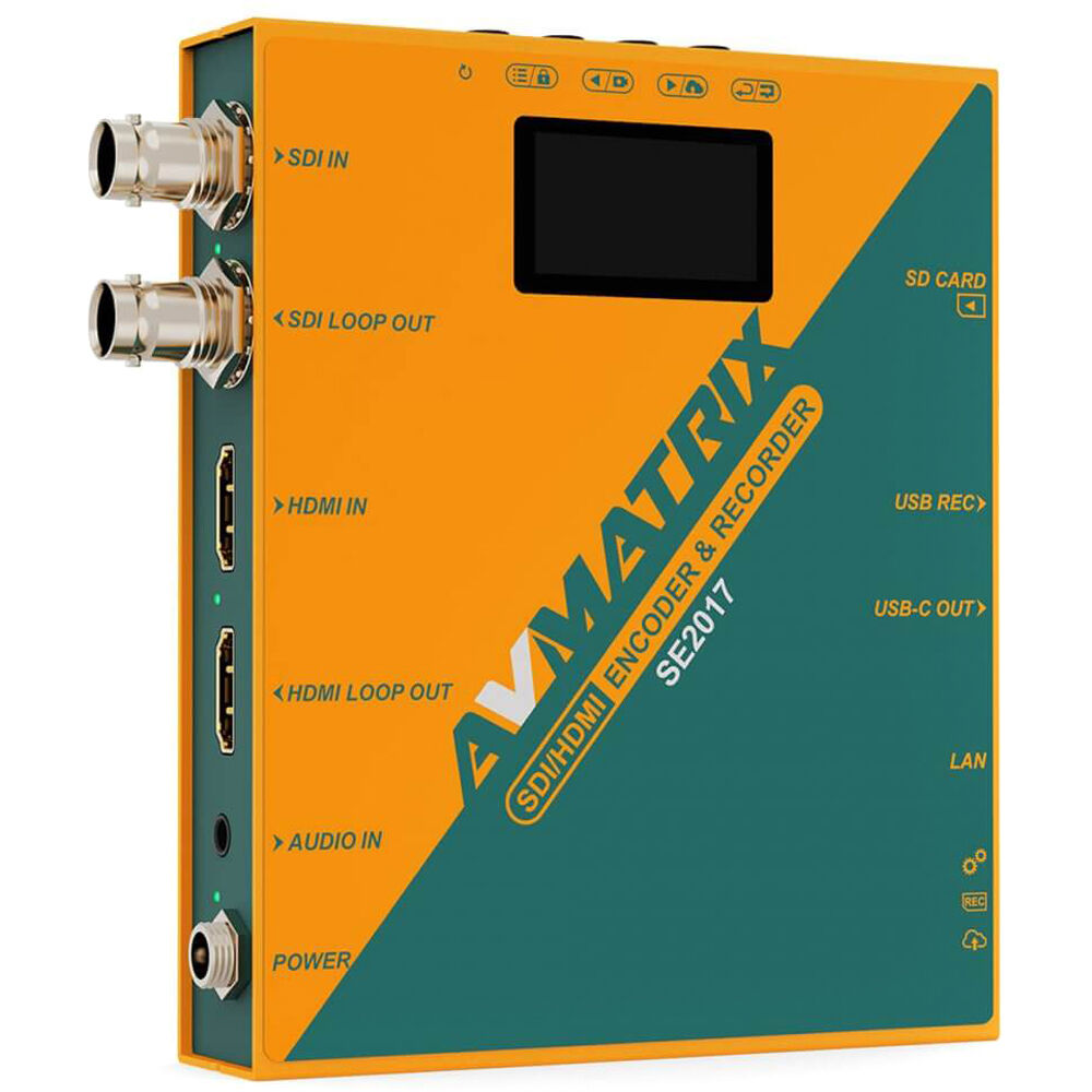 AVMATRIX SE2017 Encoder/Grabador Streaming 3G-SDI/HDMI, Soporta Video hasta 1080p60, Entra