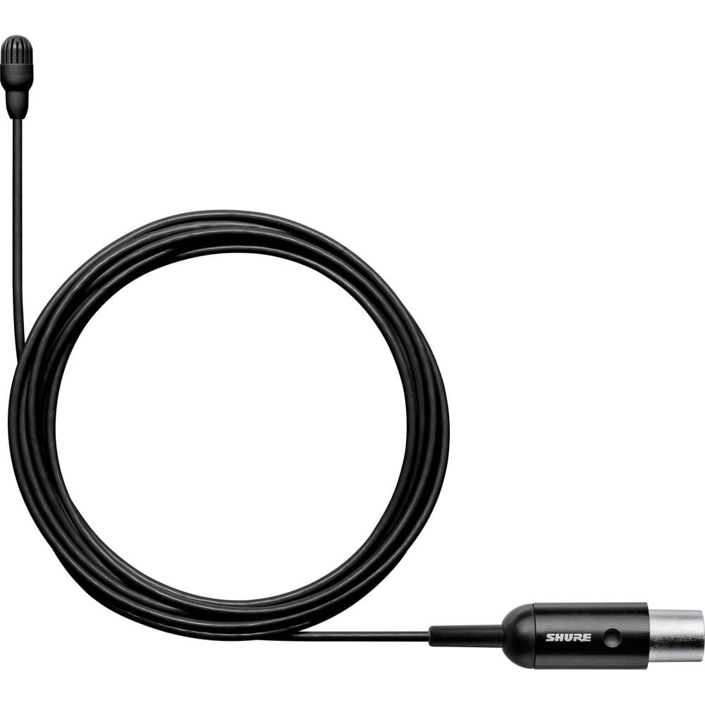 Shure TwinPlex TL47 Micrófono Lavalier Omnidireccional TA4F, Negro - Resistente a la Hume