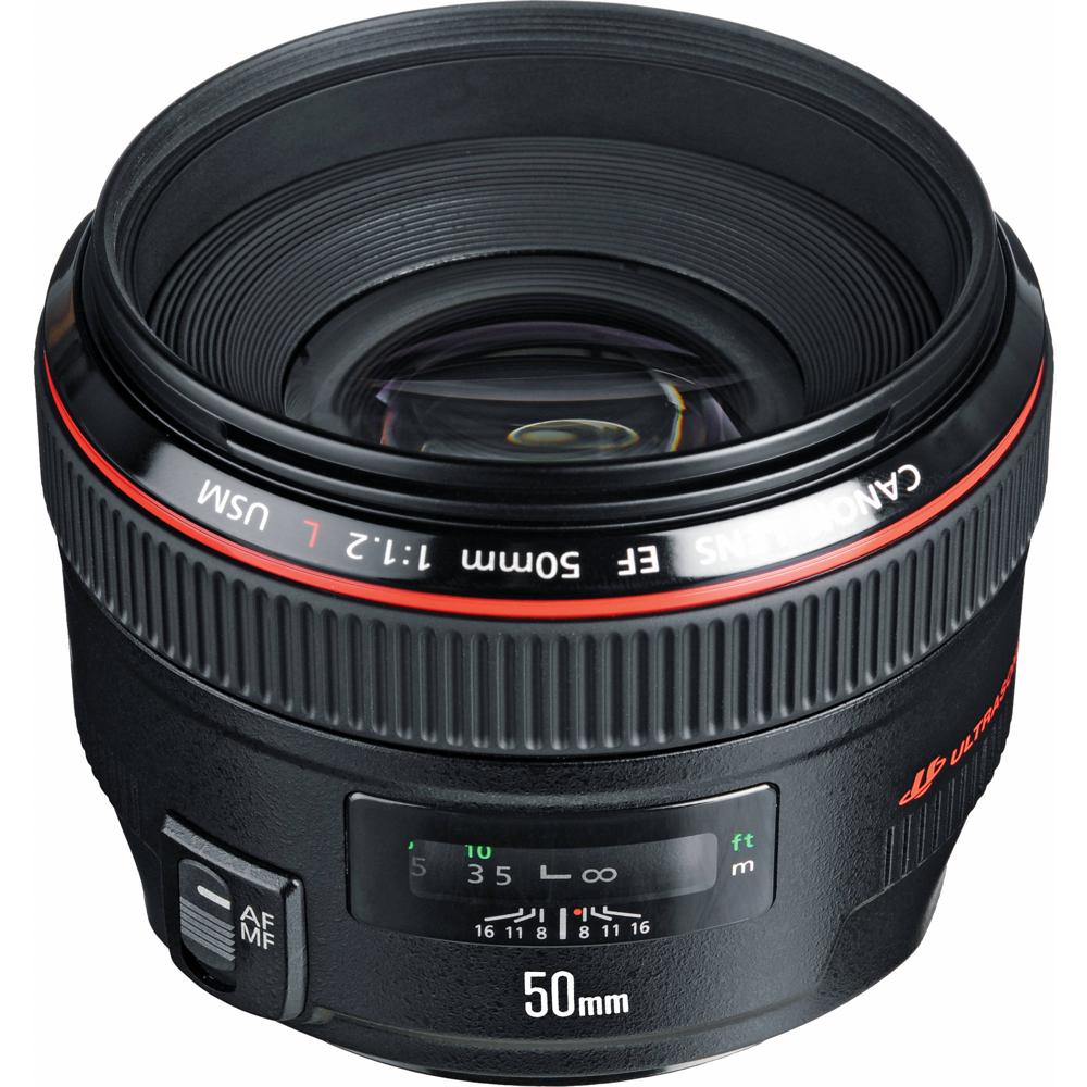 Canon EF 50mm f/1.2L USM - Objetivo de Montura EF, Abertura Máxima f/1.2, Elemento Asfér