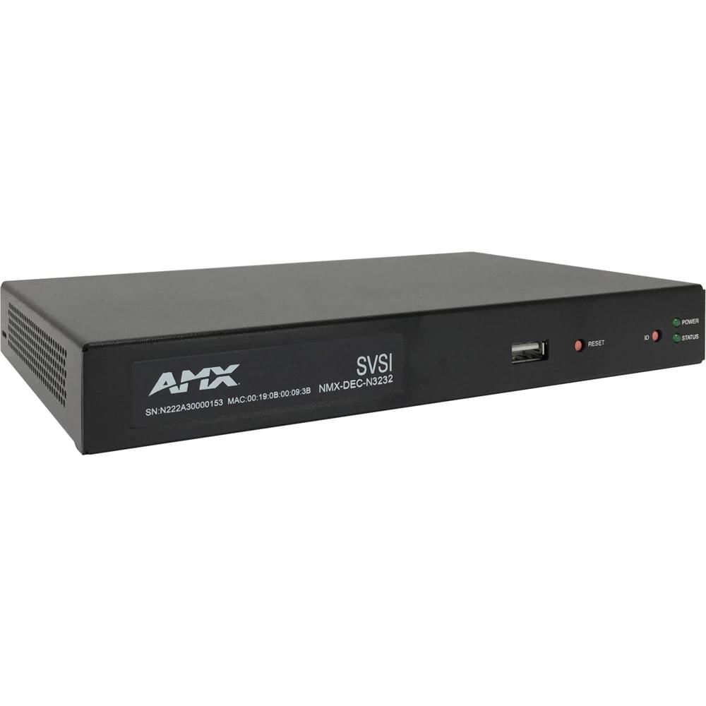 AMX NMX-DEC-N3232 Decodificador de Video H.264 sobre IP, 1080p60, HDMI, VGA, PoE, Control