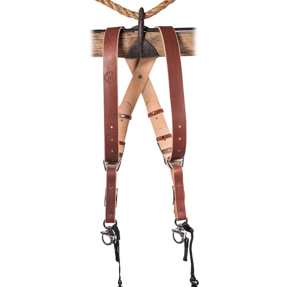HoldFast Gear MoneyMaker Arnés para 2 Cámaras Medium Cuero Bridle Chestnut
