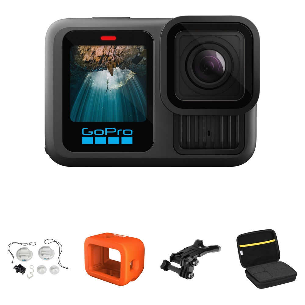 GoPro HERO13 Black Surfing Bundle - Cámara 5.3K, Montajes para Surf y Estuche Casey LITE