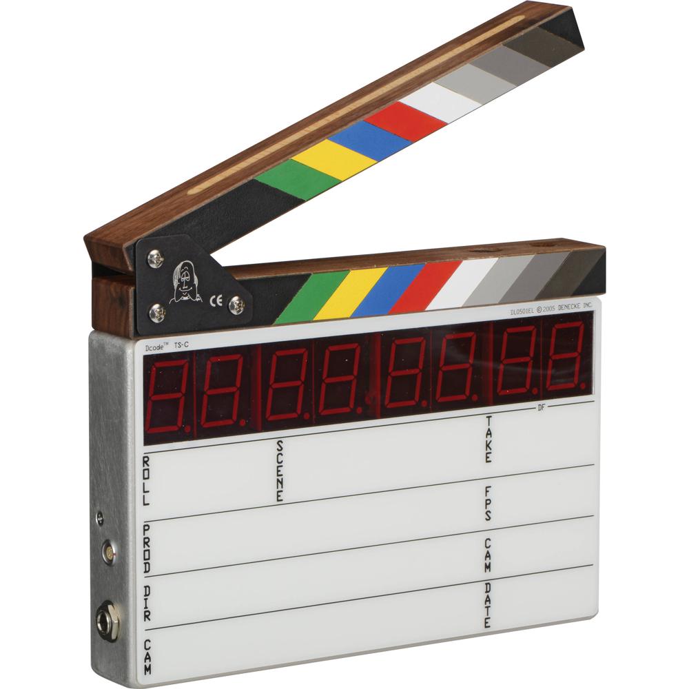 Denecke TS-C Compact Timecode Slate Color Clapper EL Backlit Jams a Todos los Frame Rates