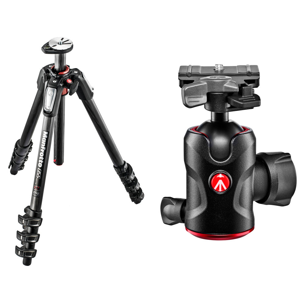 Manfrotto MT055CXPRO4 Trípode de Carbono con Cabezal de Bola 496RC2 - Capacidad de Carga