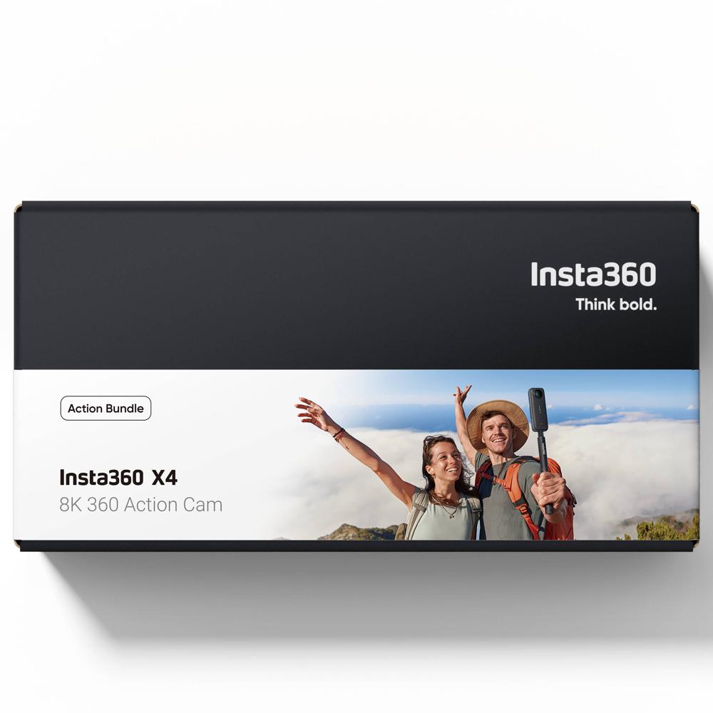Insta360 X4 360° 8K Action Camera Kit con Protector de Pantalla y Batería Extra