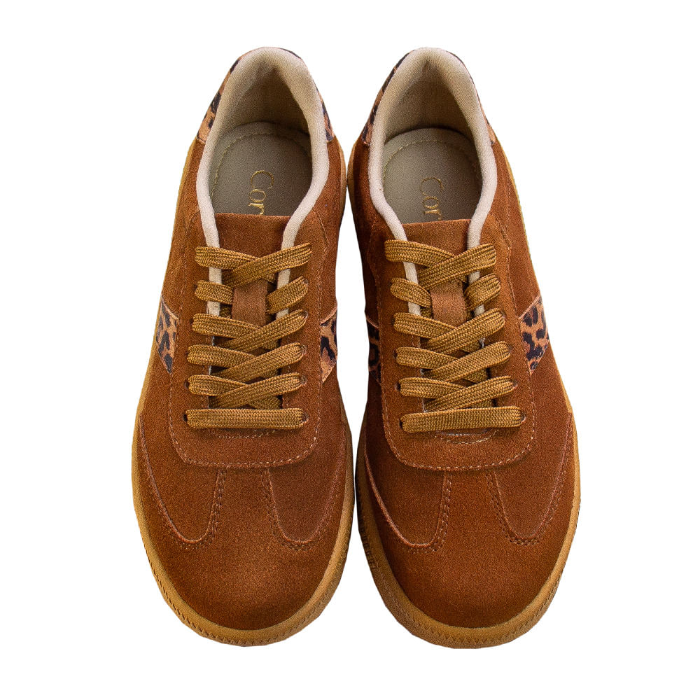 Zapatilla Plataforma Mujer Corelli Terra Gamuzón Habano - Print Talla 37