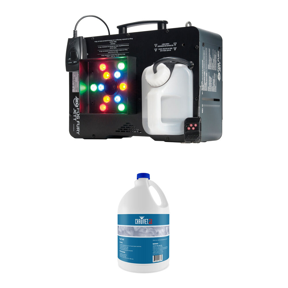 American DJ Fog Fury Jett RGBA Máquina de Niebla con Control Remoto y Kit de Líquido