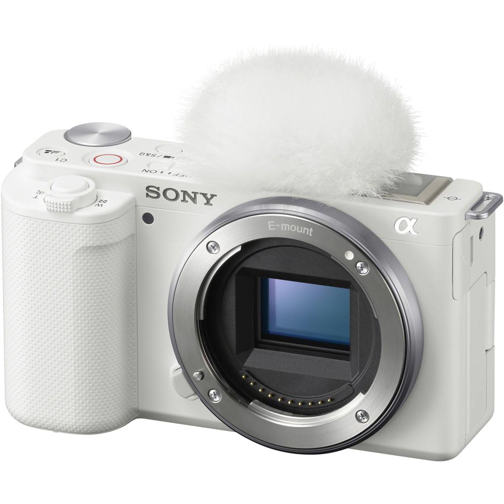 Sony ZV-E10 Cámara Sin Espejo Blanca 24.2MP APS-C, Video UHD 4K30p, Pantalla Táctil Flip