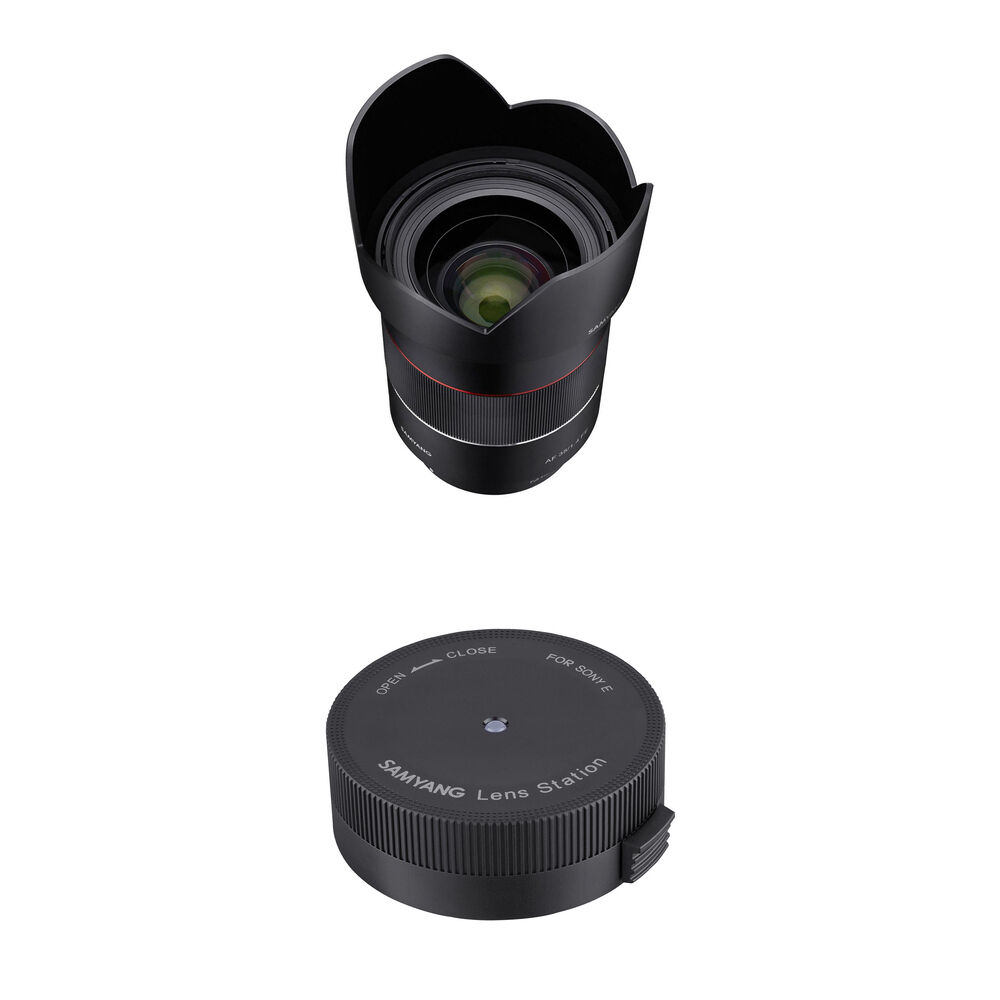 Samyang AF 35mm f/1.4 FE - Lente E-Mount para Sony con Estación de Lentes
