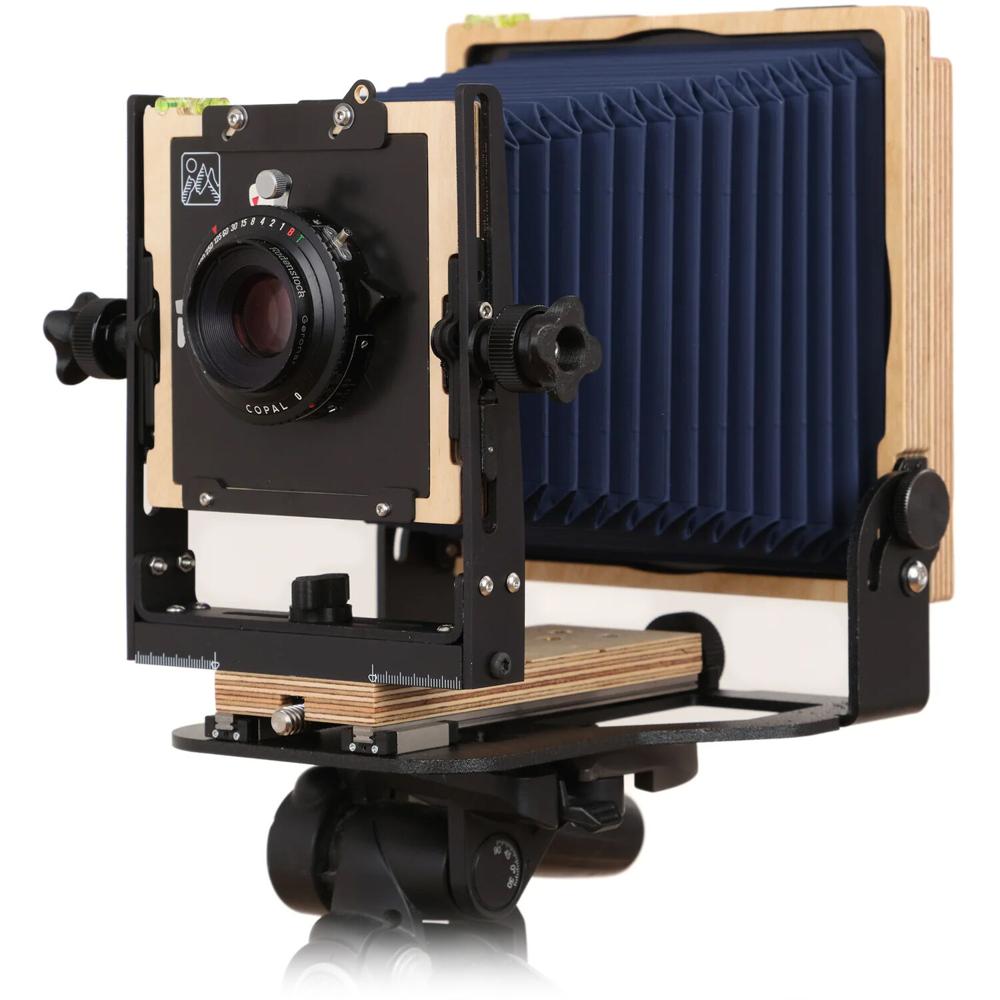 Intrepid Cámara 4 x 5 View Camera Azul - Compacta, Ligera, con Movimientos Frontales y Tr