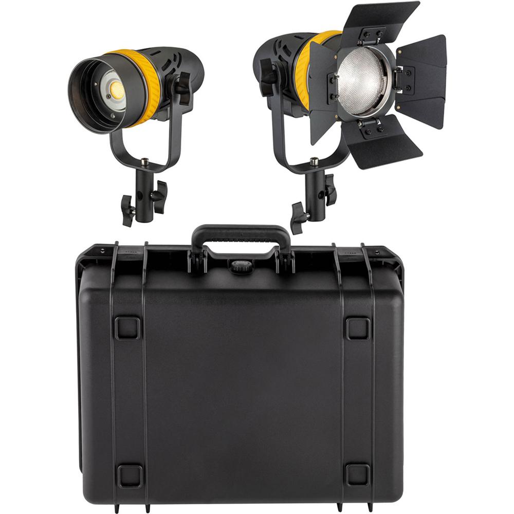 Genaray Kit de Iluminación LED Bi-Color Torpedo 2 Luces con Estuche - Fresnel 15-75°