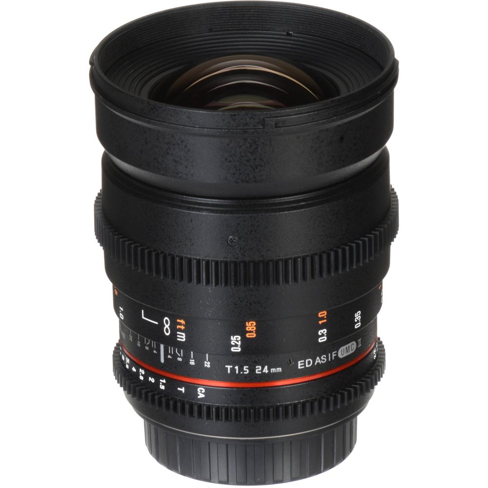 Rokinon 24mm T1.5 Cine DS Lente para Montura Canon EF - 84.1° FOV, Híbrida Asférica, An