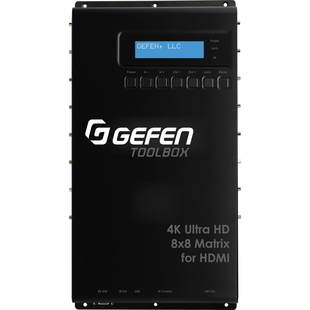 Gefen ToolBox 8x8 Matrix Switcher 4K HDMI - Soporta 4K DCI, HDCP 1.4, LPCM 7.1