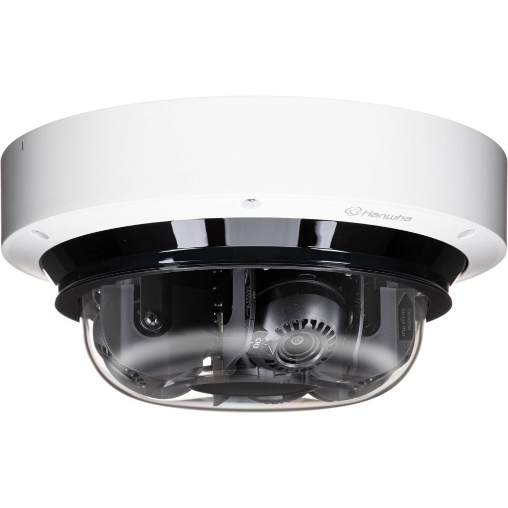 Hanwha Vision Cámara Domo Exterior 4MP 4 Canales AI IR con Lentes Varifocales 3.3 - 5.7mm
