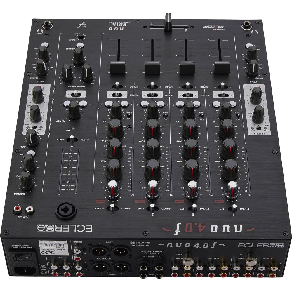Ecler Mixer Profesional NUO4.0F 4 Canales con Filtros VCF y Salidas XLR