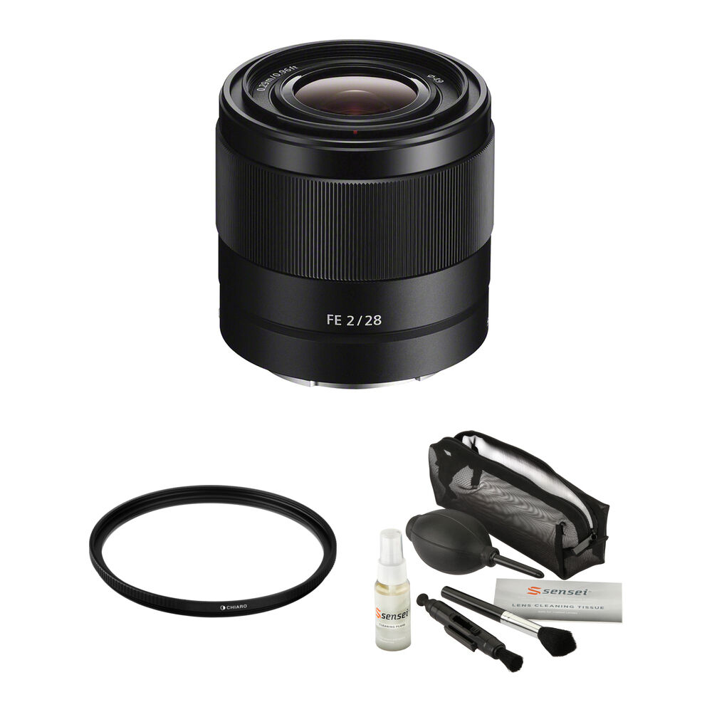 Sony FE 28mm f/2 Objetivo Gran Angular con Filtro UV 49mm