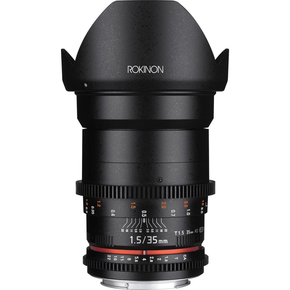 Rokinon 35mm T1.5 Cine DS Lente para Montura Canon EF - Lente Asférica Híbrida, Abertura