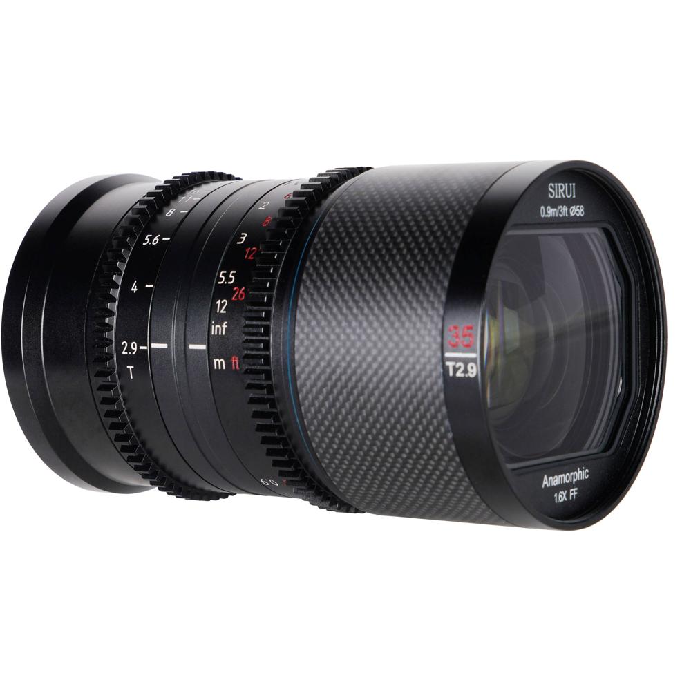 Sirui Saturn 35mm T2.9 Anamorphic Lens para FUJIFILM X - Carbon Fiber, Full-Frame, 1.6x Sq