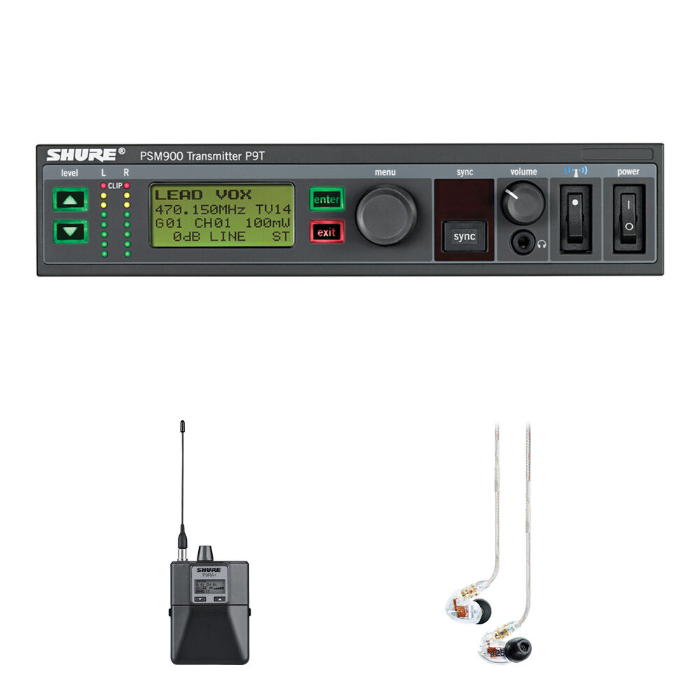 Shure PSM 900 Sistema de Monitoreo Inalámbrico Personal Kit (G7: 506 a 542 MHz) - Transmi
