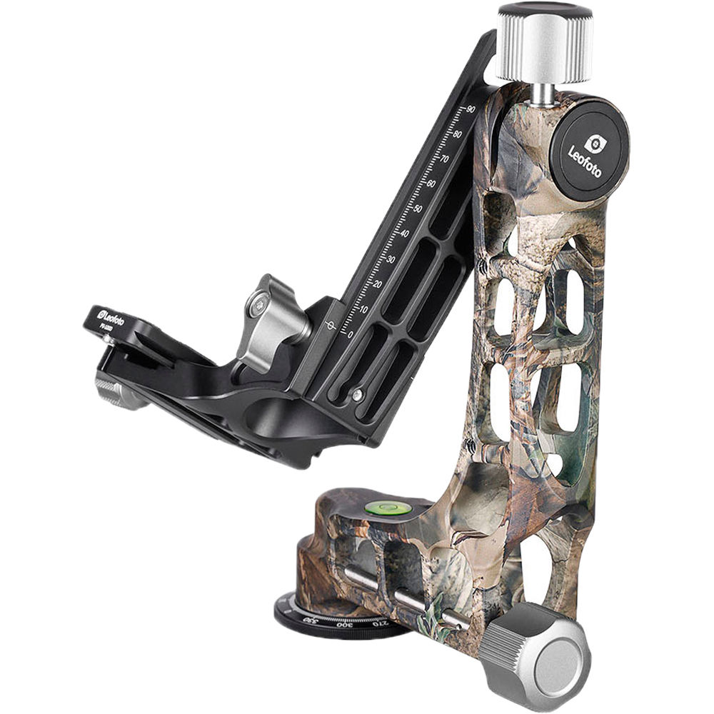 Leofoto PG-1 Cabezal Gimbal Camuflaje 55 lb Carga, 3.9"" Ajuste de Altura, 360° Pan