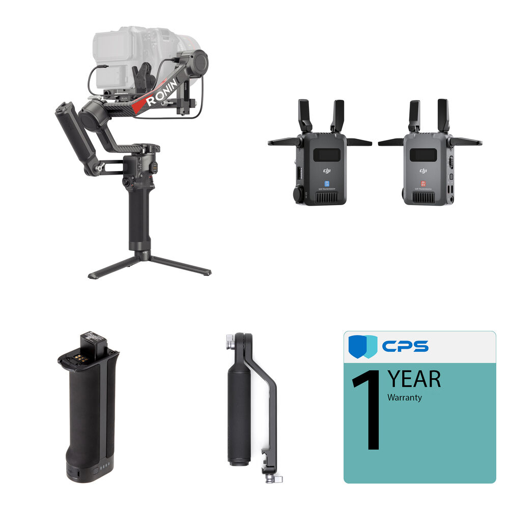 DJI RS 4 Pro Gimbal Stabilizer Combo Kit con SDR Transmission System, Grip de Batería, Mo