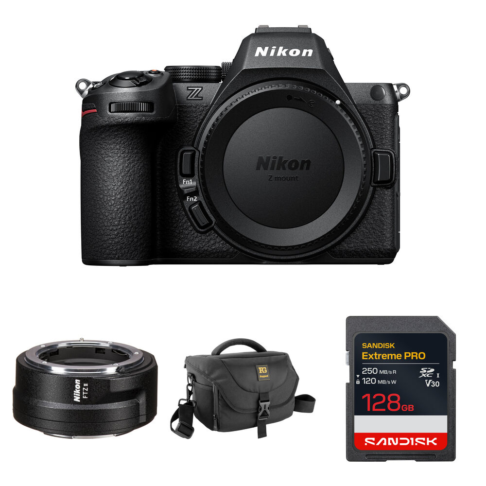 Nikon Z5 II Cámara Mirrorless con Adaptador FTZ II y Accesorios Básicos - Sensor CMOS de