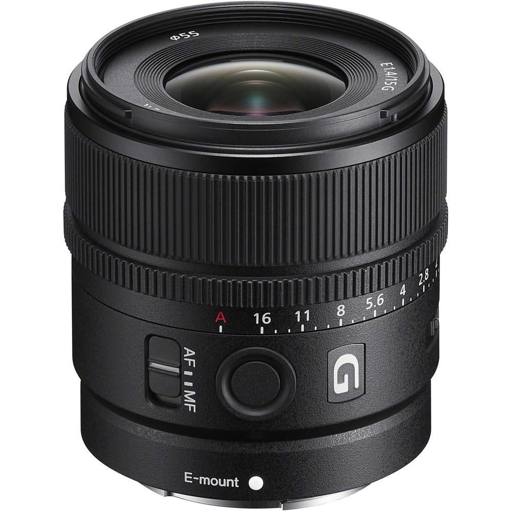 Sony E 15mm f/1.4 G Lens - Objetivo Gran Angular APS-C, Abertura Rápida f/1.4, Diseño Re