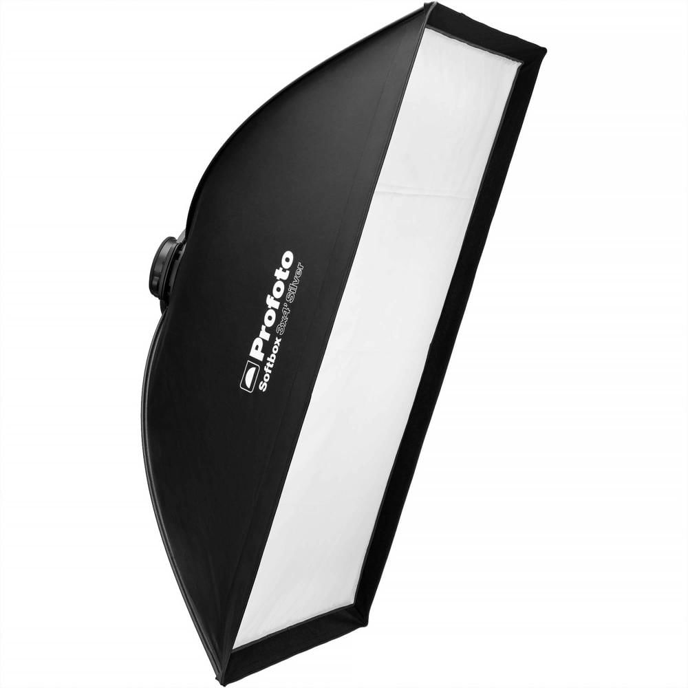 Profoto Softbox Rectangular 3 x 4' con Interior Plateado y Anillo de Velcro Integrado