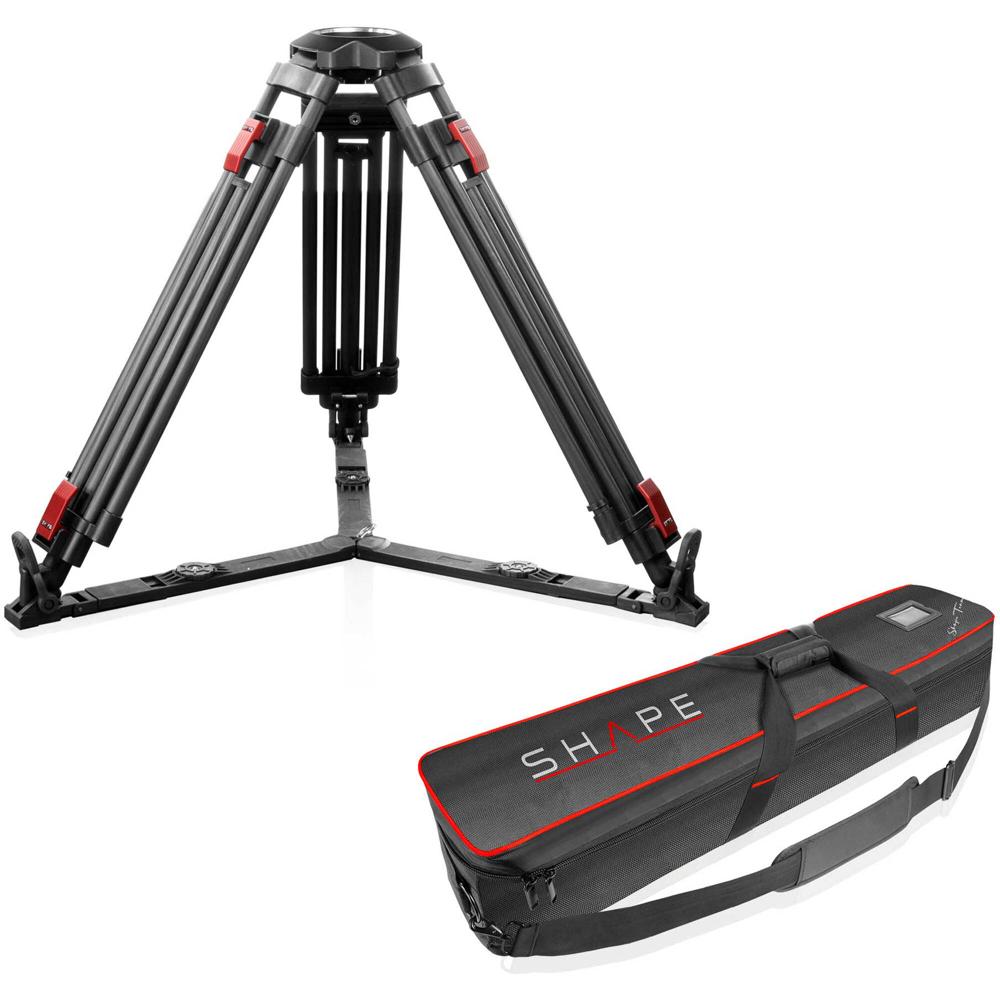 SHAPE Trípode de Carbono ST15 2-Stage con Cabezal de 100mm, Altura Ajustable de 16.1 a 58