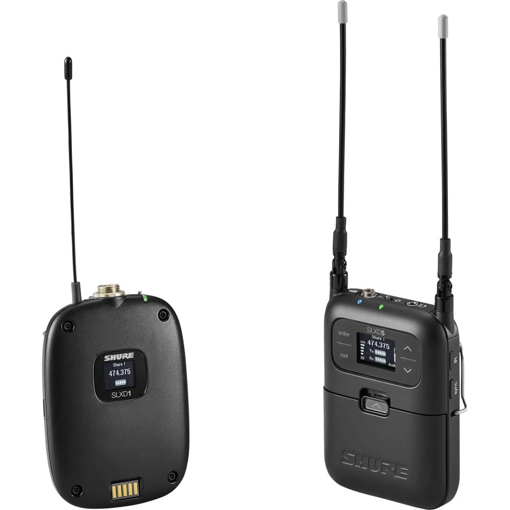 Shure SLXD15 Sistema Inalámbrico Digital con Transmisor Bodypack H55: 514 a 558 MHz, 24-B