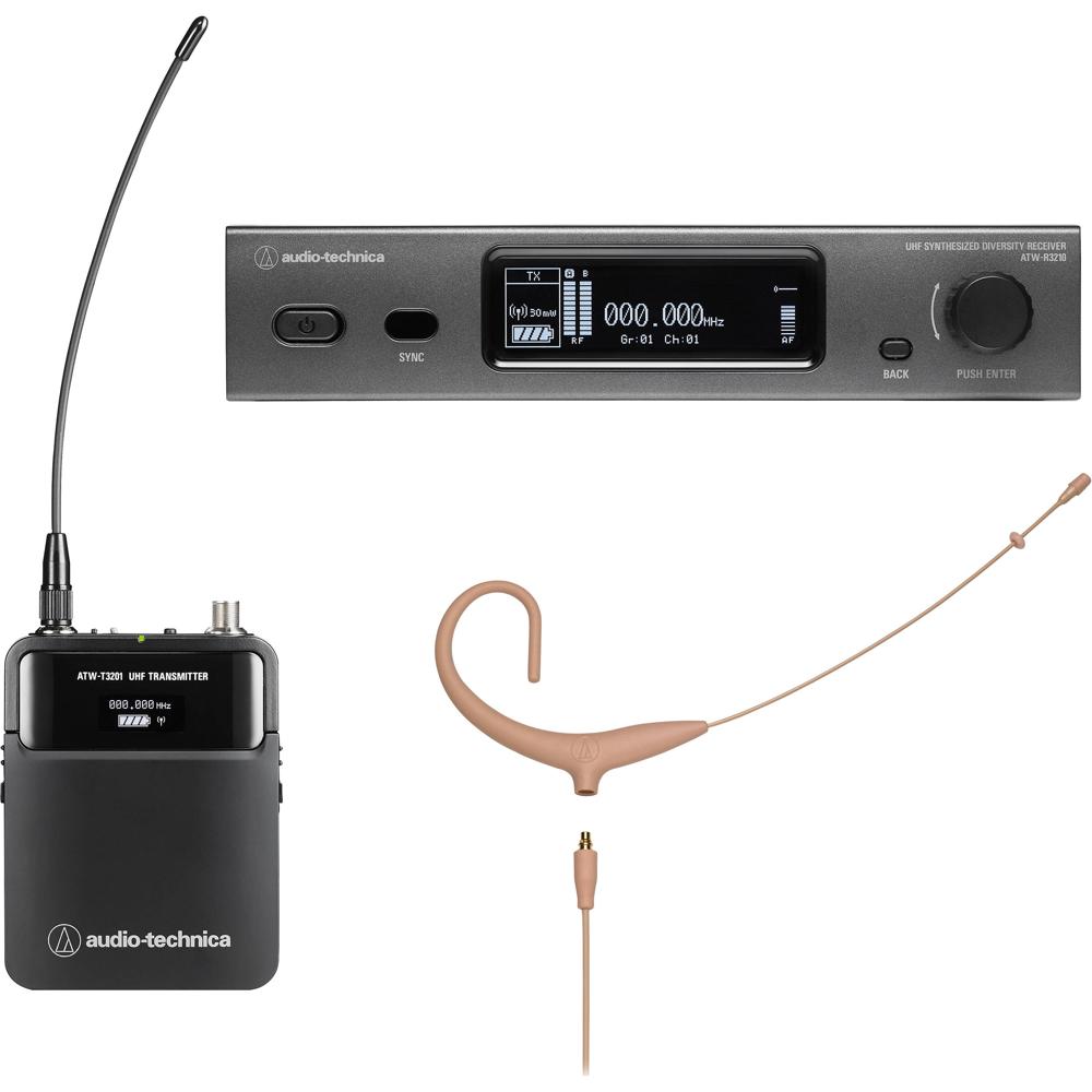 Audio-Technica Sistema Inalámbrico de Micrófono de Auricular Omni ATW-3211/892xTH con Mi