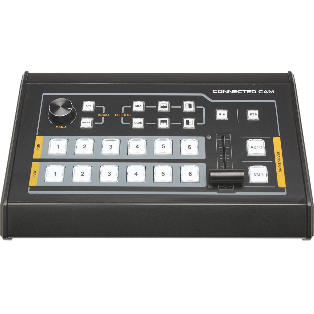 JVC KM-HD6 Switcher de Video HD 6 Canales con Streaming USB-C, 4x SDI y 2x HDMI, Efectos d