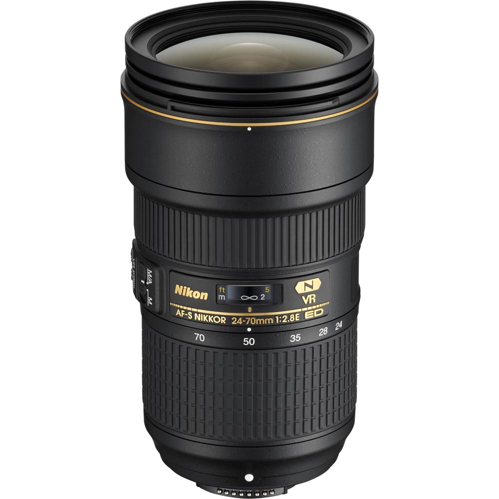 Nikon AF-S NIKKOR 24-70mm f/2.8E ED VR Lens - F-Mount, Apertura f/2.8 a f/22, Estabilizaci