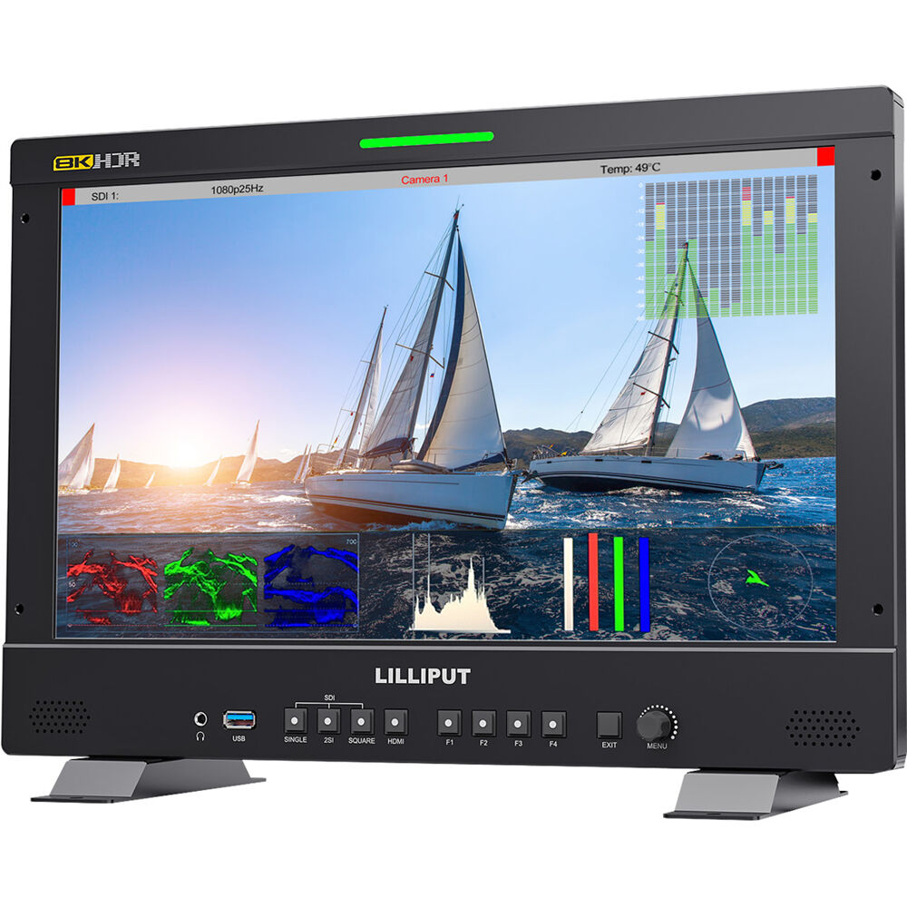 Lilliput Monitor Q15 15.6"" 8K 12G-SDI con Gold Mount, Resolución 3840 x 2160, Soporte HDR