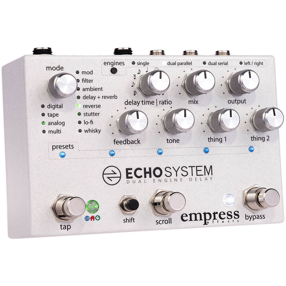 Empress Effects Echosystem Pedal de Delay Dual-Engine con 42 Algoritmos, 2 FX Simultáneos