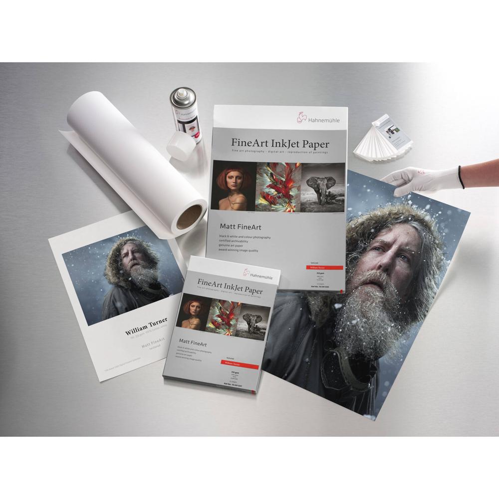 Hahnemuhle Papel FineArt William Turner 310 Matte 44"" x 39' Roll - 310 gsm, 24.4 mil, 99%