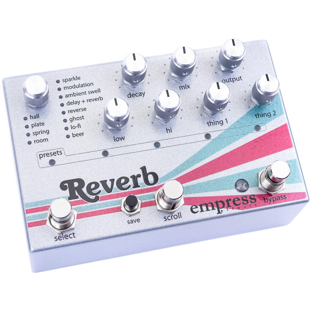 Empress Effects Pedal de Reverb Reverb 32 Algoritmos, 12 Tipos de Algoritmos, True o Buffe