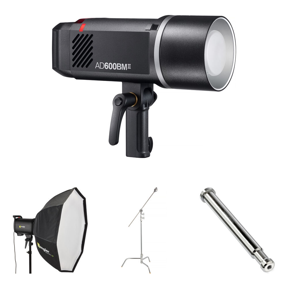 Godox AD600BM II Flash Manual 600Ws con Softbox y C-Stand