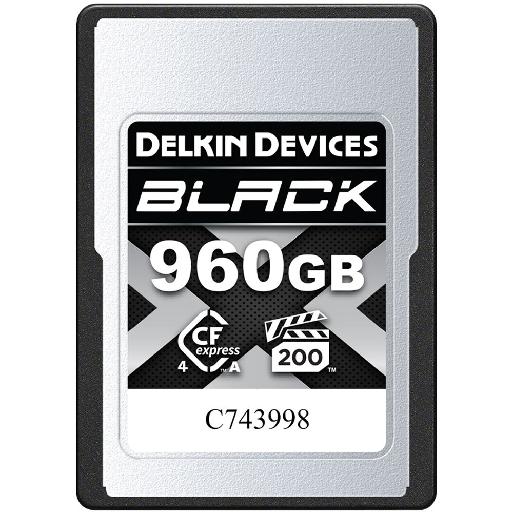 Delkin Devices CFexpress Type A 4.0 960GB - Velocidades de lectura hasta 1830 MB/s, escrit
