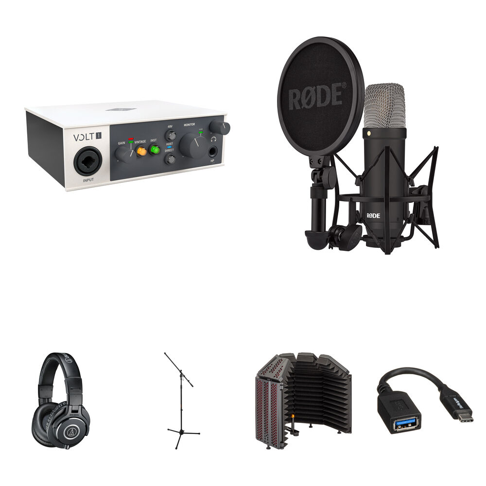 Universal Audio Volt 1 Interfaz de Audio/MIDI USB-C con Kit de Voz