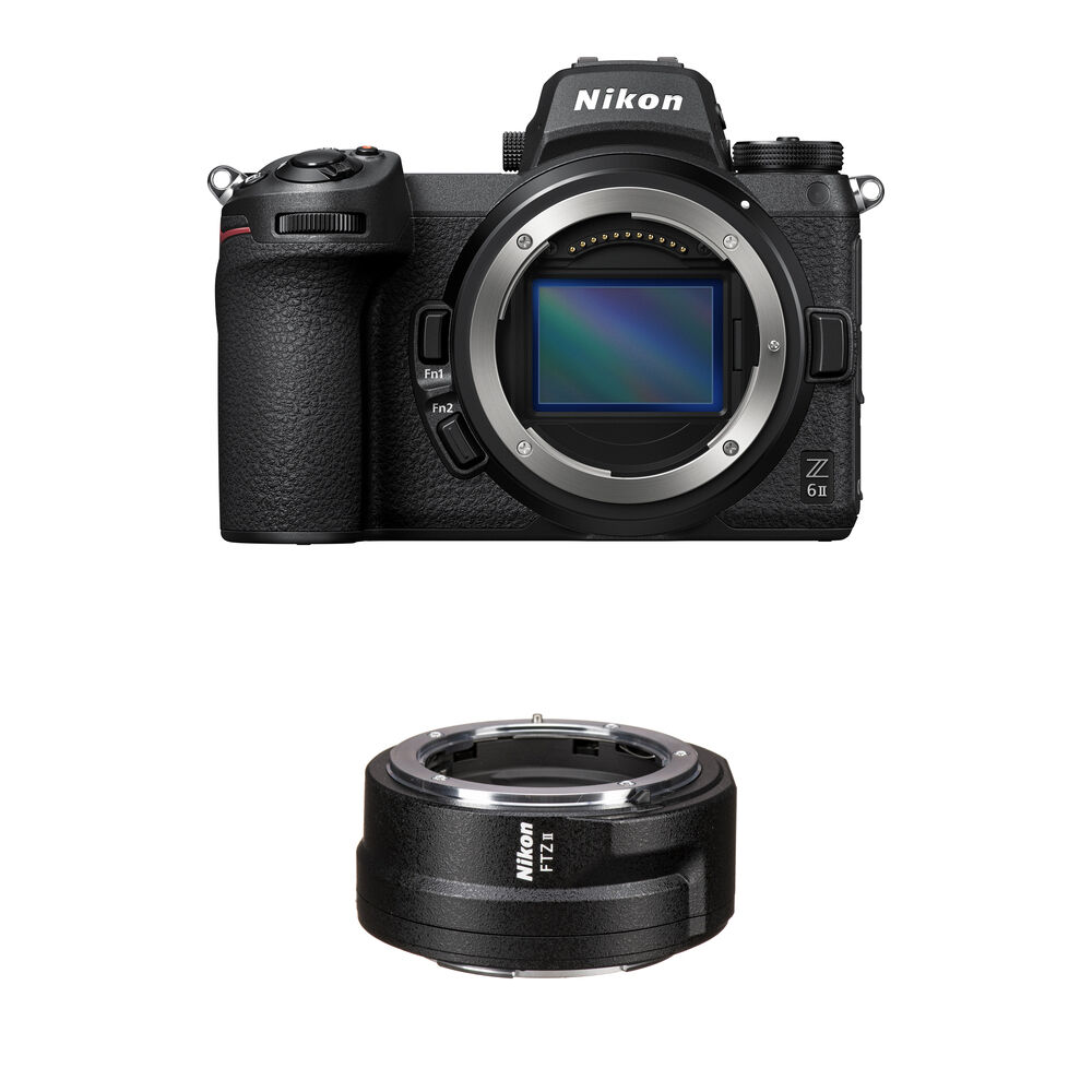 Nikon Z6 II Cámara Mirrorless con Adaptador FTZ II - 24.5MP, UHD 4K, 5 Ejes de Reducción