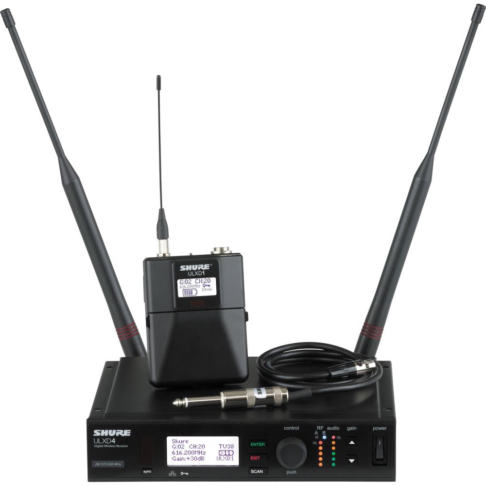 Shure ULX-D Bodypack Instrument Kit H50 - Transmisor, Receptor y Cable WA302