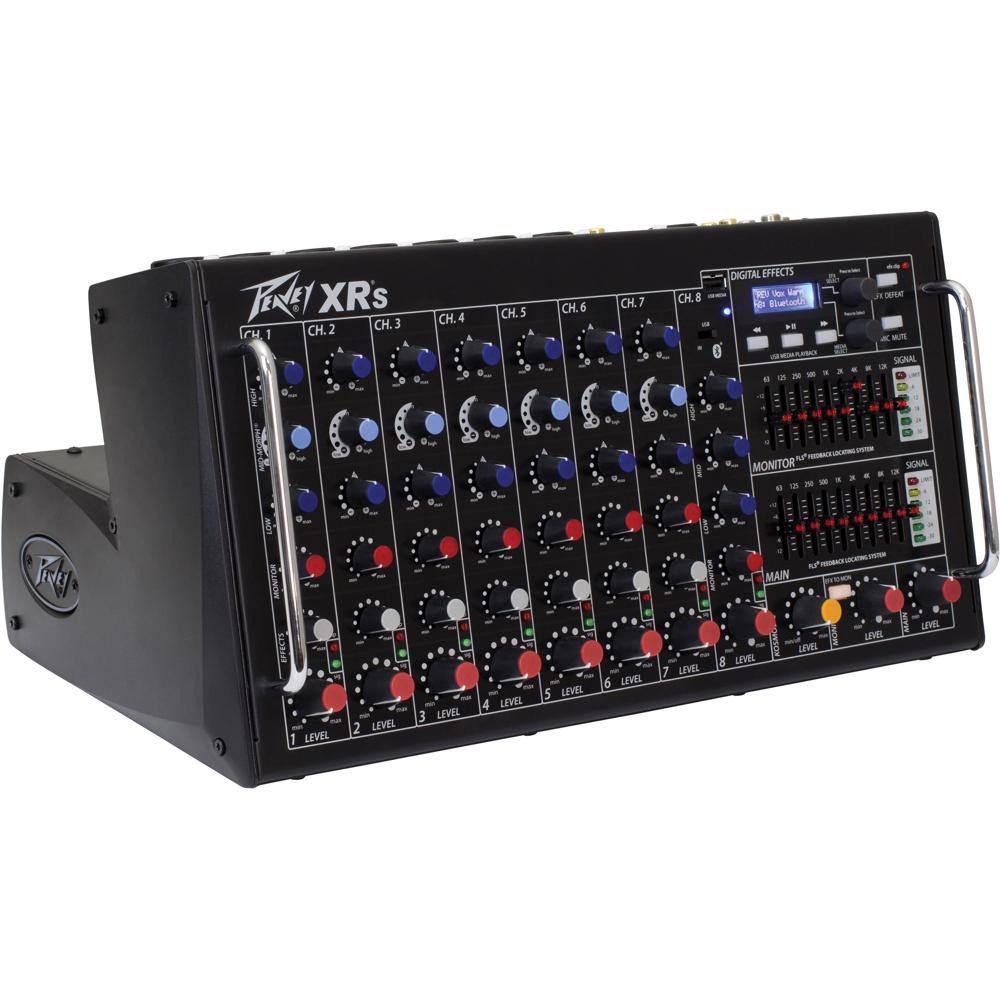 Peavey XR S Mezclador Potenciado de 8 Canales con Bluetooth 1000W RMS, Efectos Digitales y